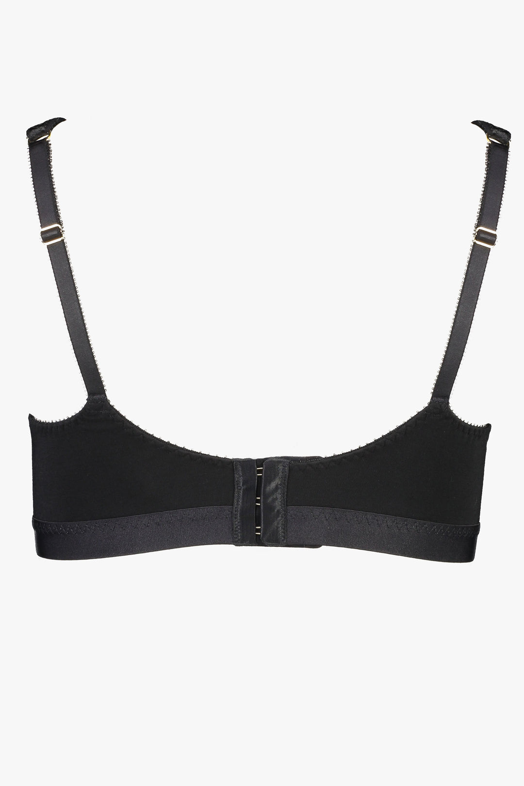 Videris Lingerie Belle nursing bra with adjustable straps and triple hook and eye closure in black