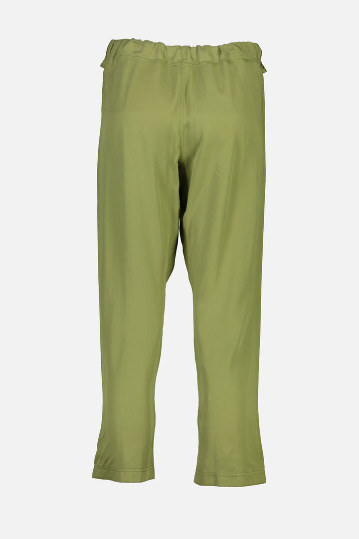 Videris Lingerie Quinn Pyjama pant in olive TENCEL™ a relaxed cut with great drape and cropped length