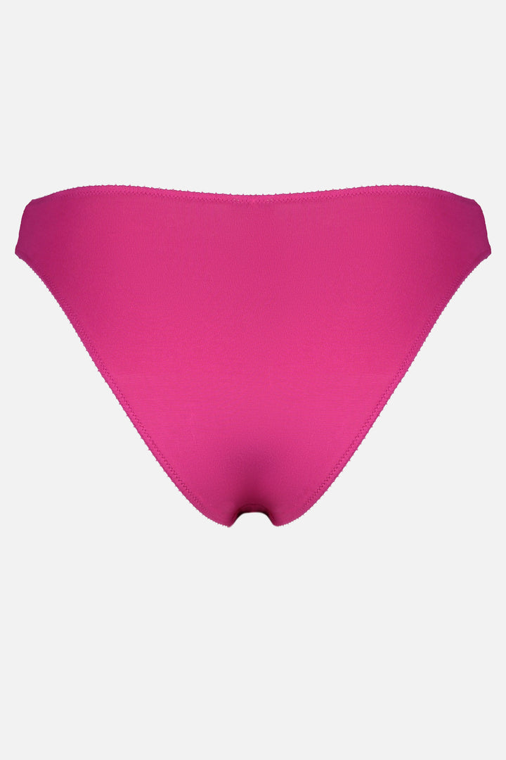 Videris Lingerie bikini knicker in hot pink TENCEL™  mid-rise style with cheeky bottom coverage and soft elastics