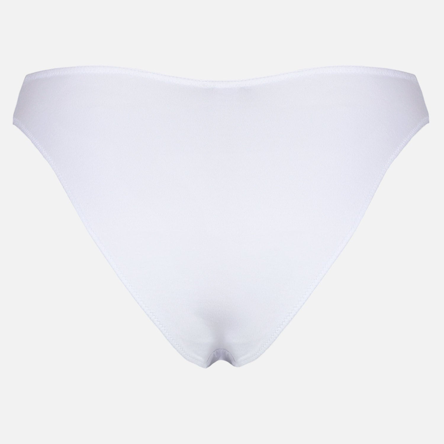 Videris Lingerie bikini knicker in white TENCEL™ mid-rise style with cheeky bottom coverage and soft elastics