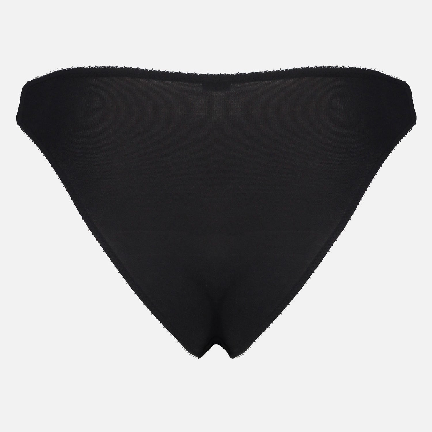 Videris Lingerie bikini knicker in black blossom embroidered TENCEL™  mid-rise style with a flattering legline