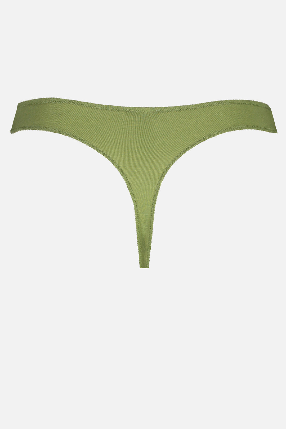 Videris Lingerie thong in olive TENCEL™ a comfortable flattering wide g string back with soft elastics