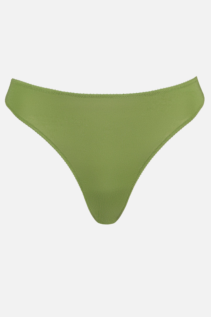 Videris Lingerie thong in bohemian olive TENCEL™ a comfortable mid-rise style cut to follow the natural curve of your hips