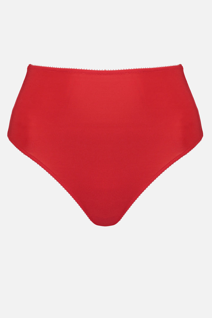 Videris Lingerie high waist knicker in red TENCEL™ cut to follow the natural curve of your hips