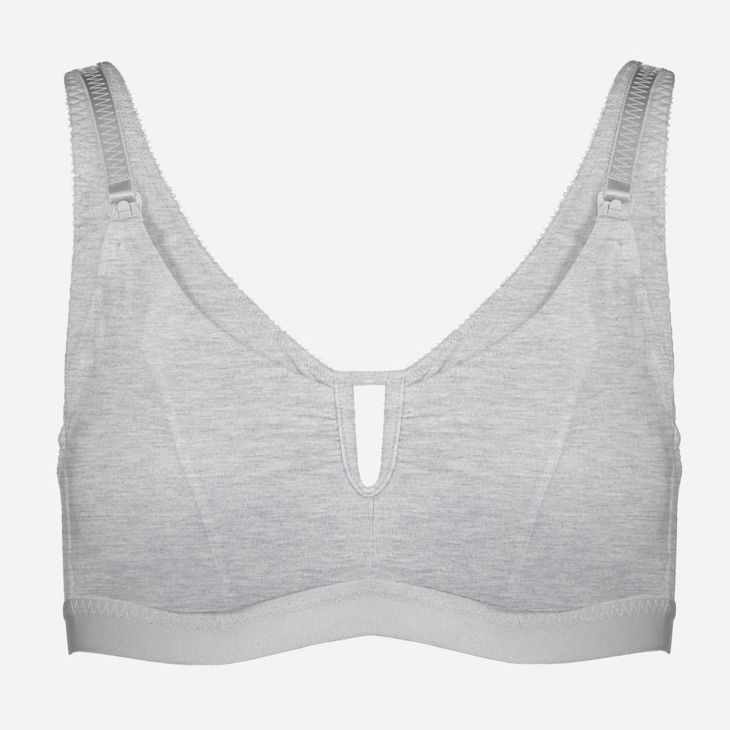 Gray bra on a white background