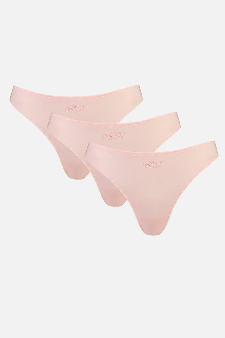 Monogram Whitney Thong 3 Pack - Rosy
