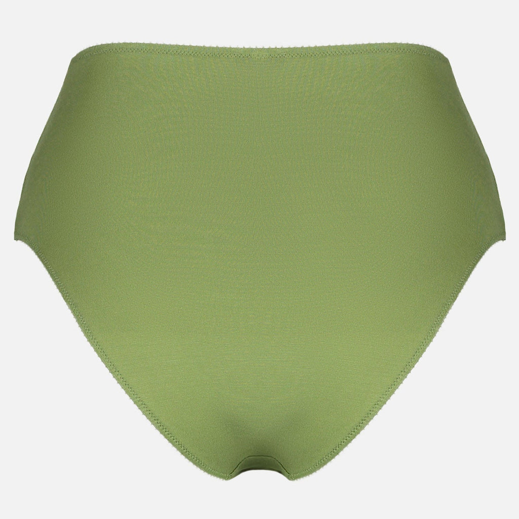 Videris Lingerie high waist knicker in olive TENCEL™  with cheeky bottom coverage