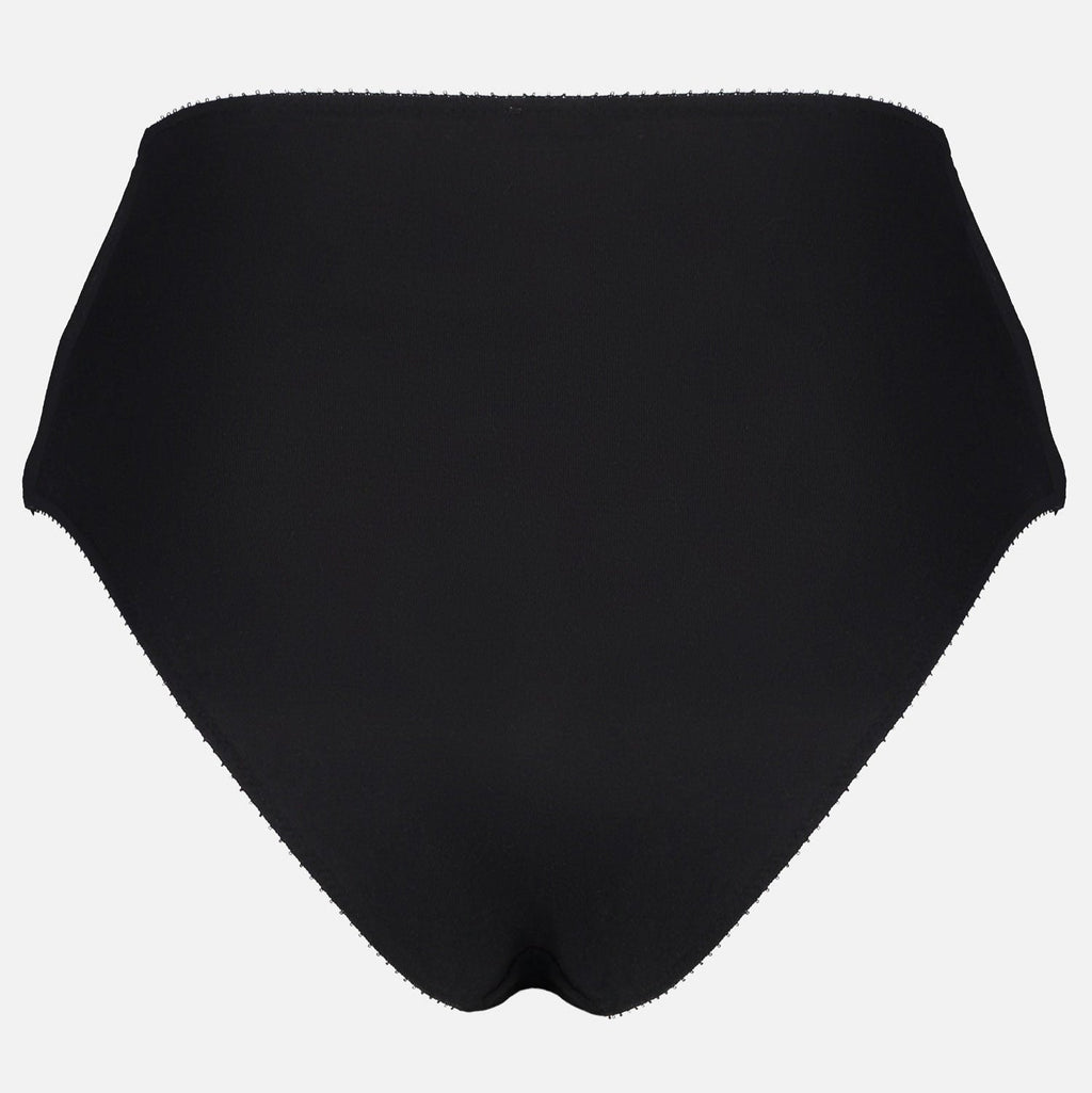 Videris Lingerie high waist knicker in black TENCEL™ with a flattering legline and soft elastics
