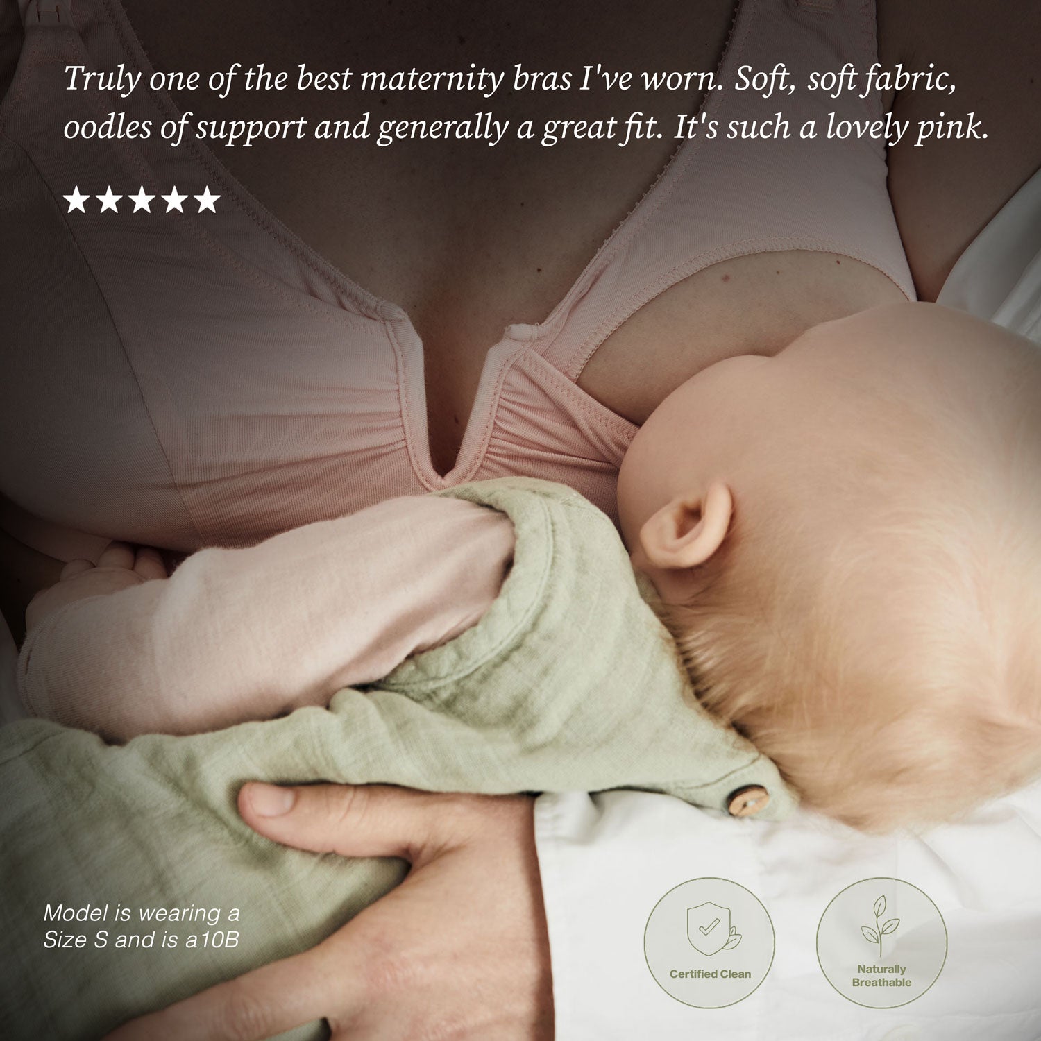 Belle Maternity Bra - Rosy