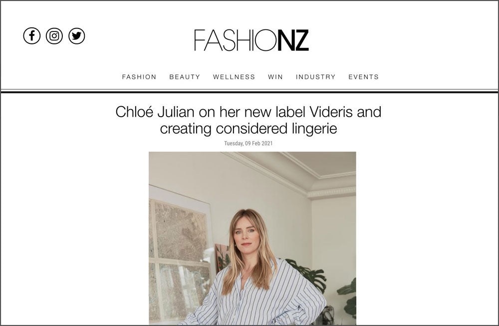 FNZ - Chloe Julian on her new label Videris creating considered lingerie