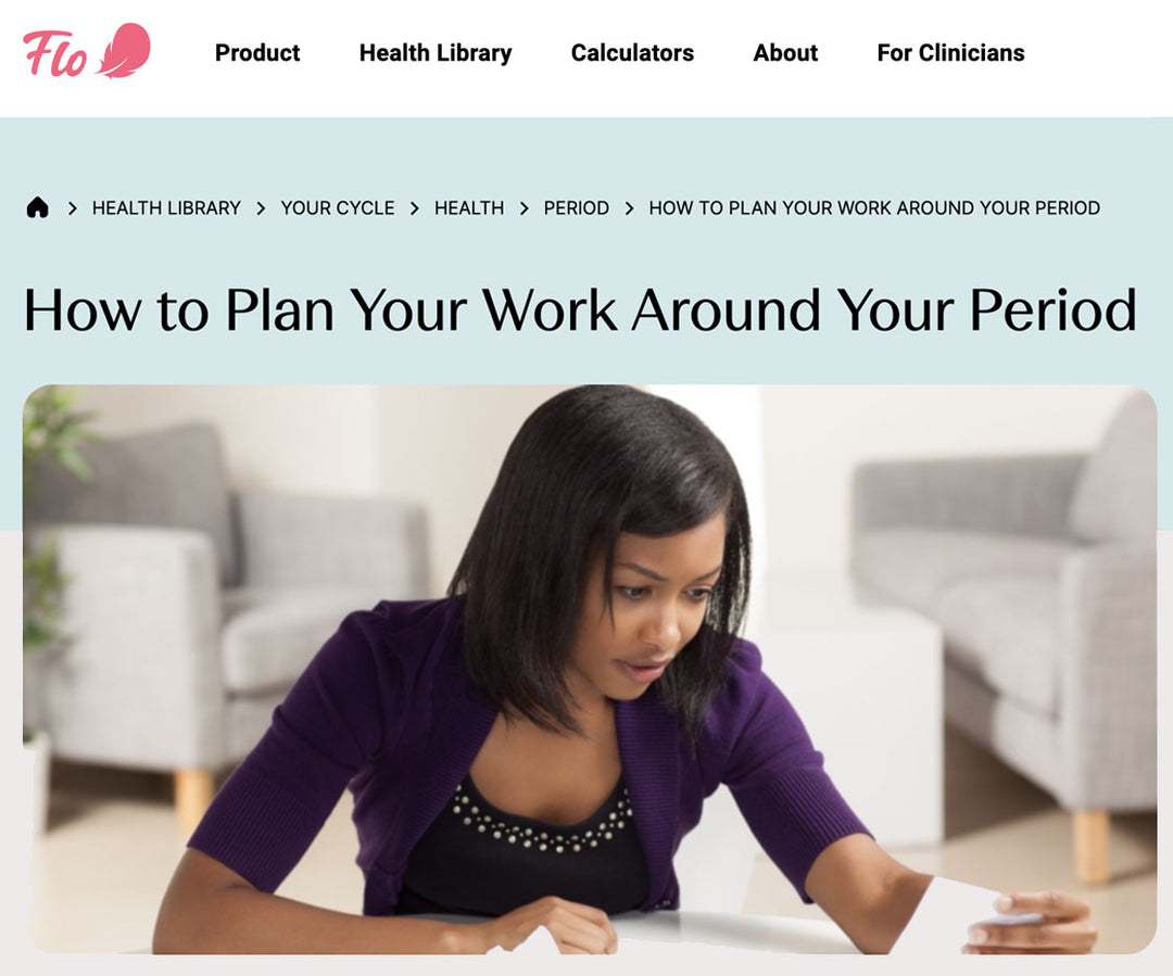 how to plan you work around your period