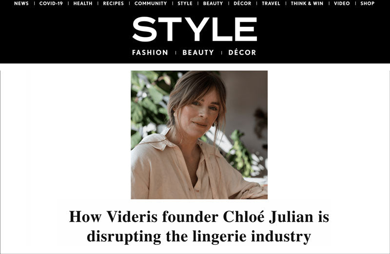Mind Food STYLE - How Videris founder Chloe Julian is disrupting the lingerie industry.