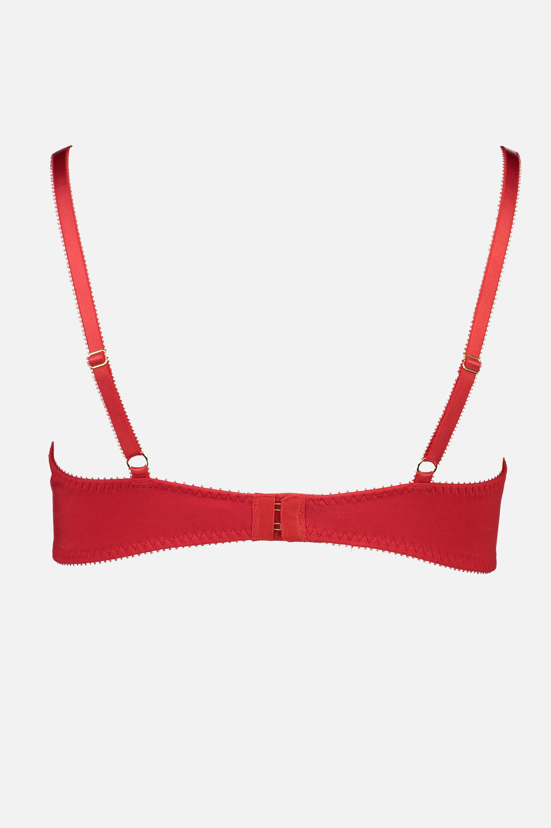 Videris Lingerie Angela underwire free soft cup bra in red TENCEL™ features adjustable back straps and back closure