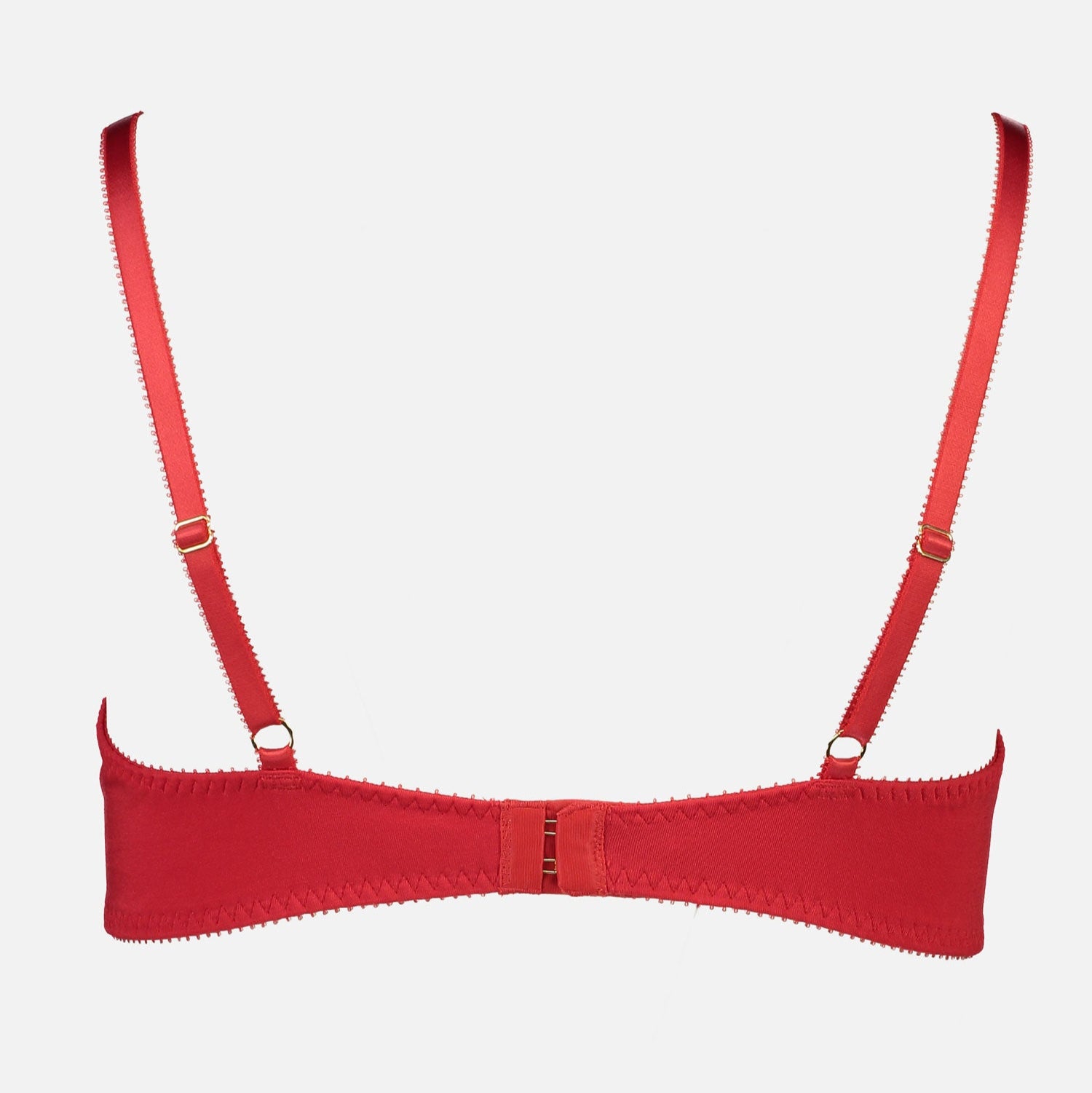 Videris Lingerie Angela underwire free soft cup bra in red TENCEL™ features adjustable back straps and back closure