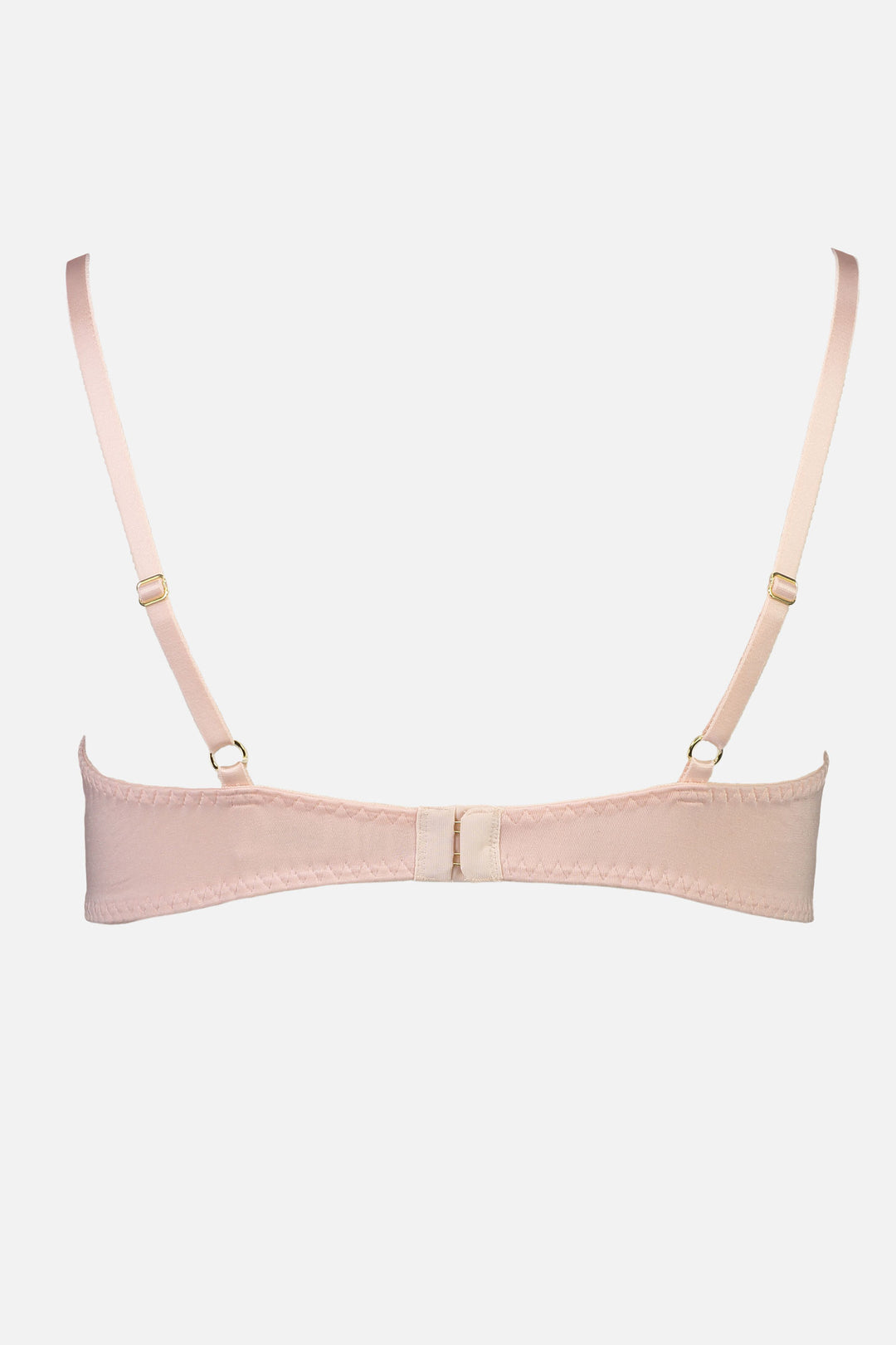 Videris Lingerie Maggie wire free soft cup bra in pale pink TENCEL™ with adjustable back straps and hook and eyes closure