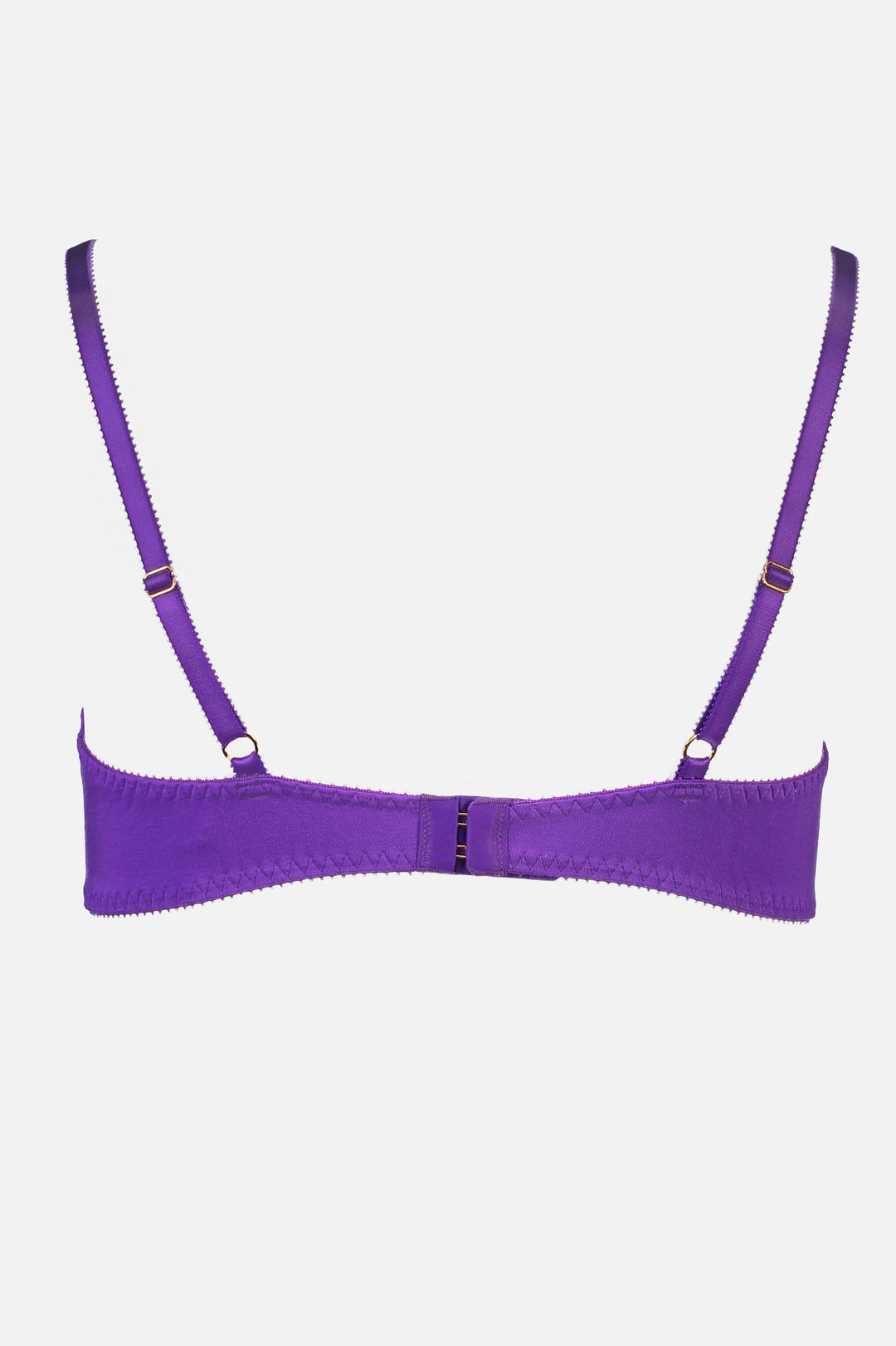 Videris Lingerie Maggie wire free soft cup bra in purple TENCEL™ with adjustable back straps and hook and eyes closure