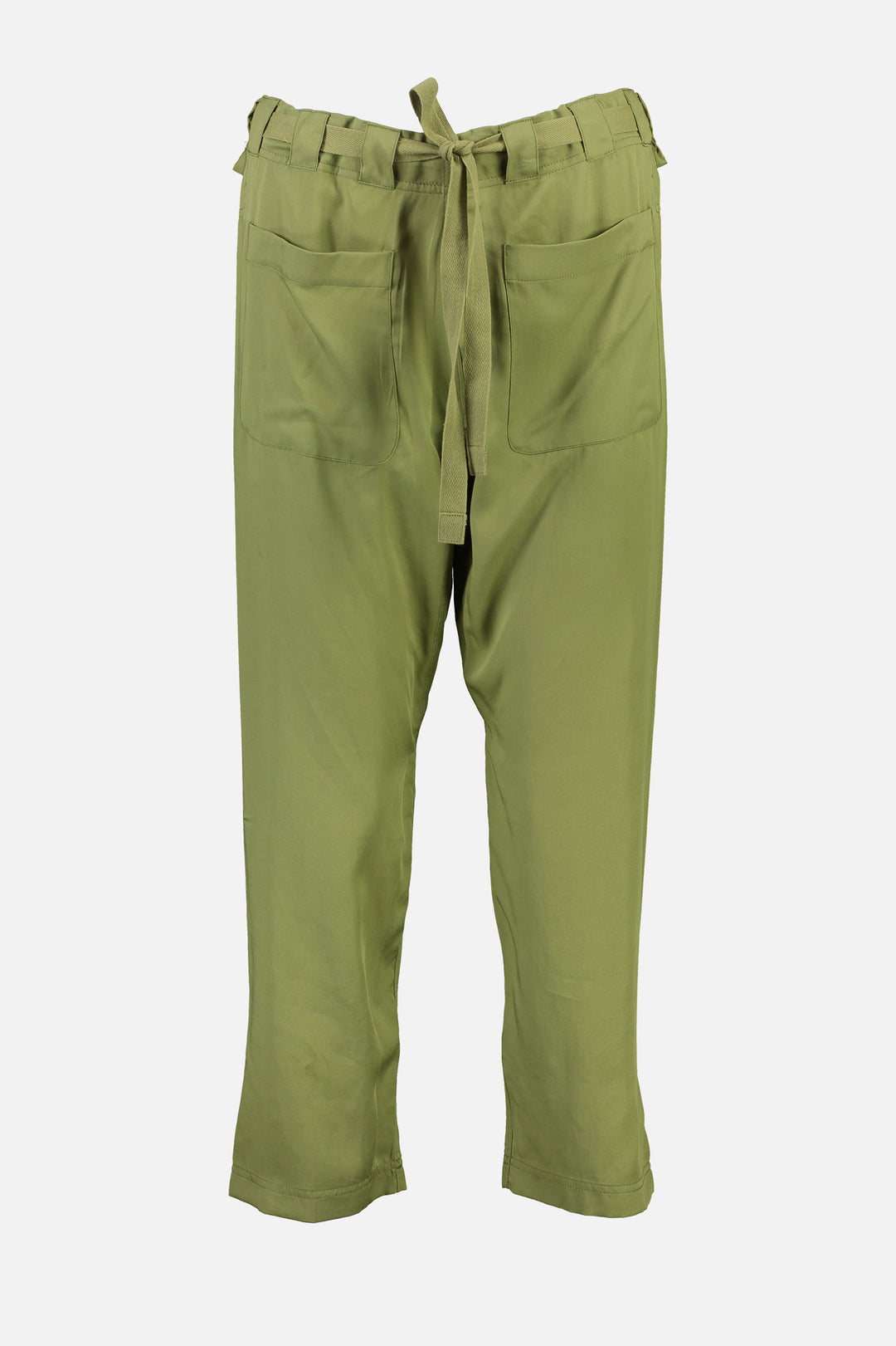 Videris Lingerie Quinn Pyjama pant in olive TENCEL™ with herringbone tape drawstring at waist