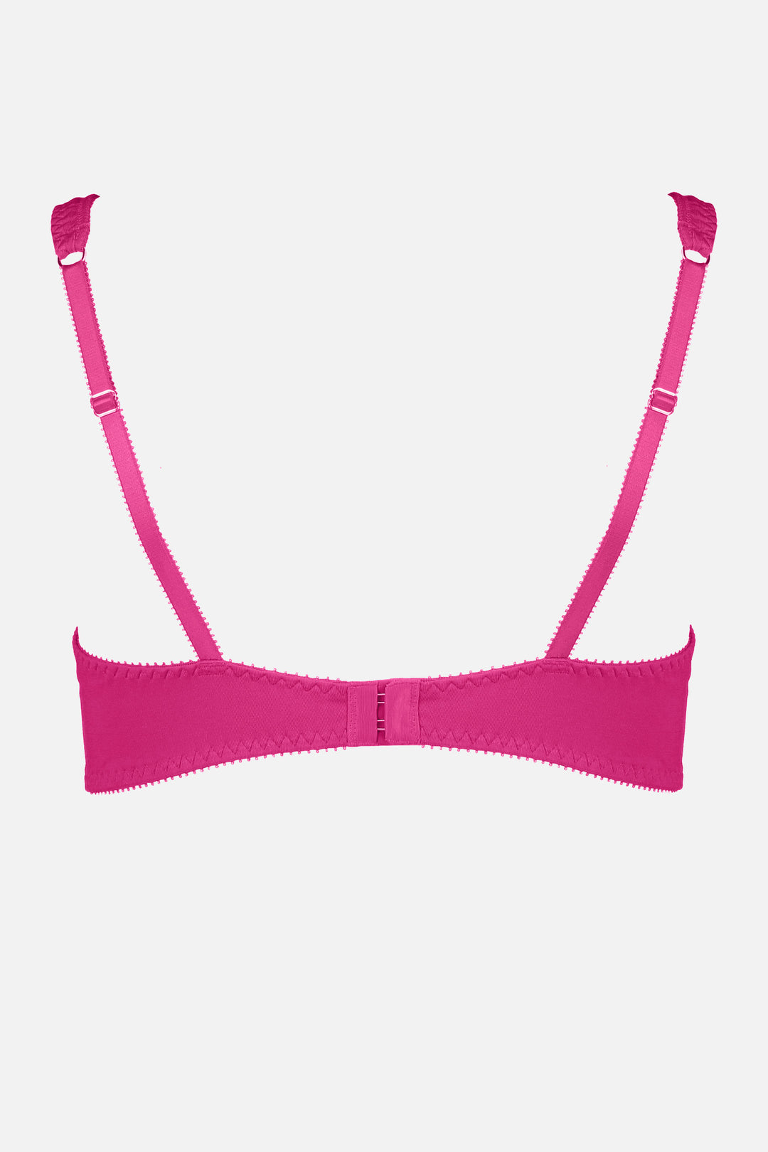 Videris Lingerie Sarah underwire free soft cup bra in magenta TENCEL™ features adjustable back straps and hook and eyes closure