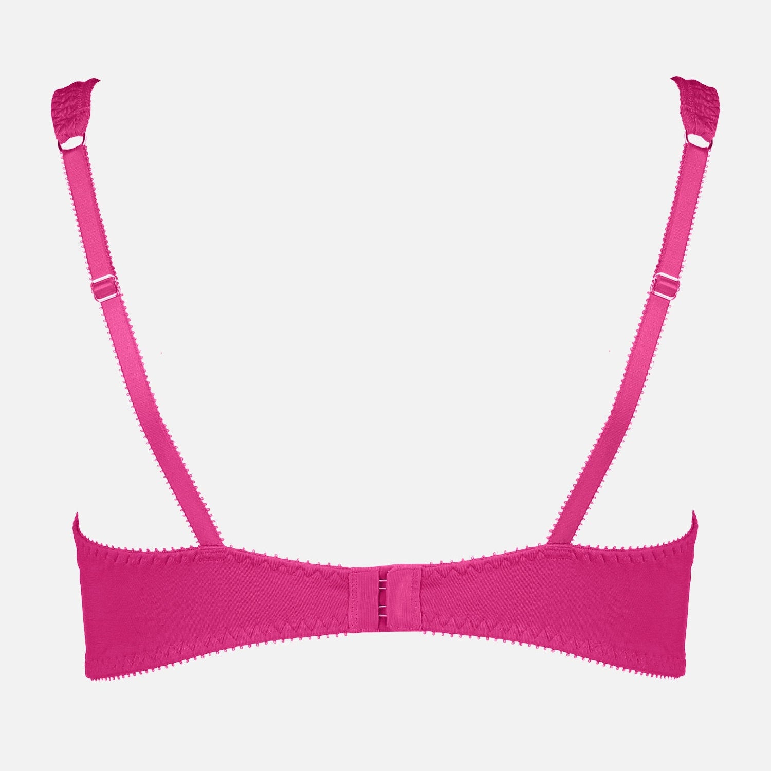 Videris Lingerie Sarah underwire free soft cup bra in magenta TENCEL™ features adjustable back straps and hook and eyes closure