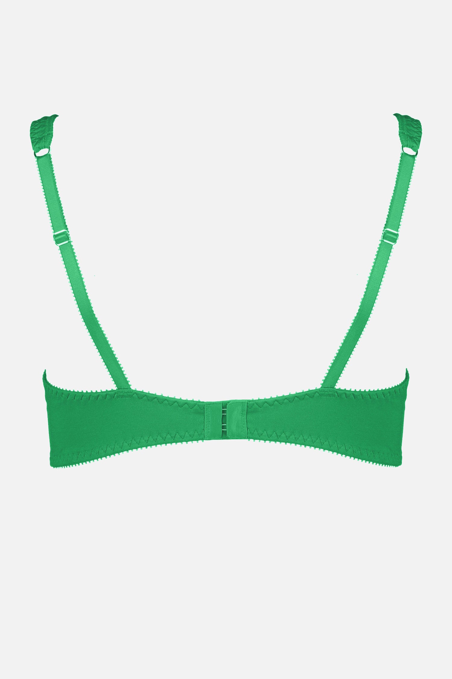 Videris Lingerie Sarah underwire free soft cup bra in green TENCEL™ features adjustable back straps and hook and eyes closure