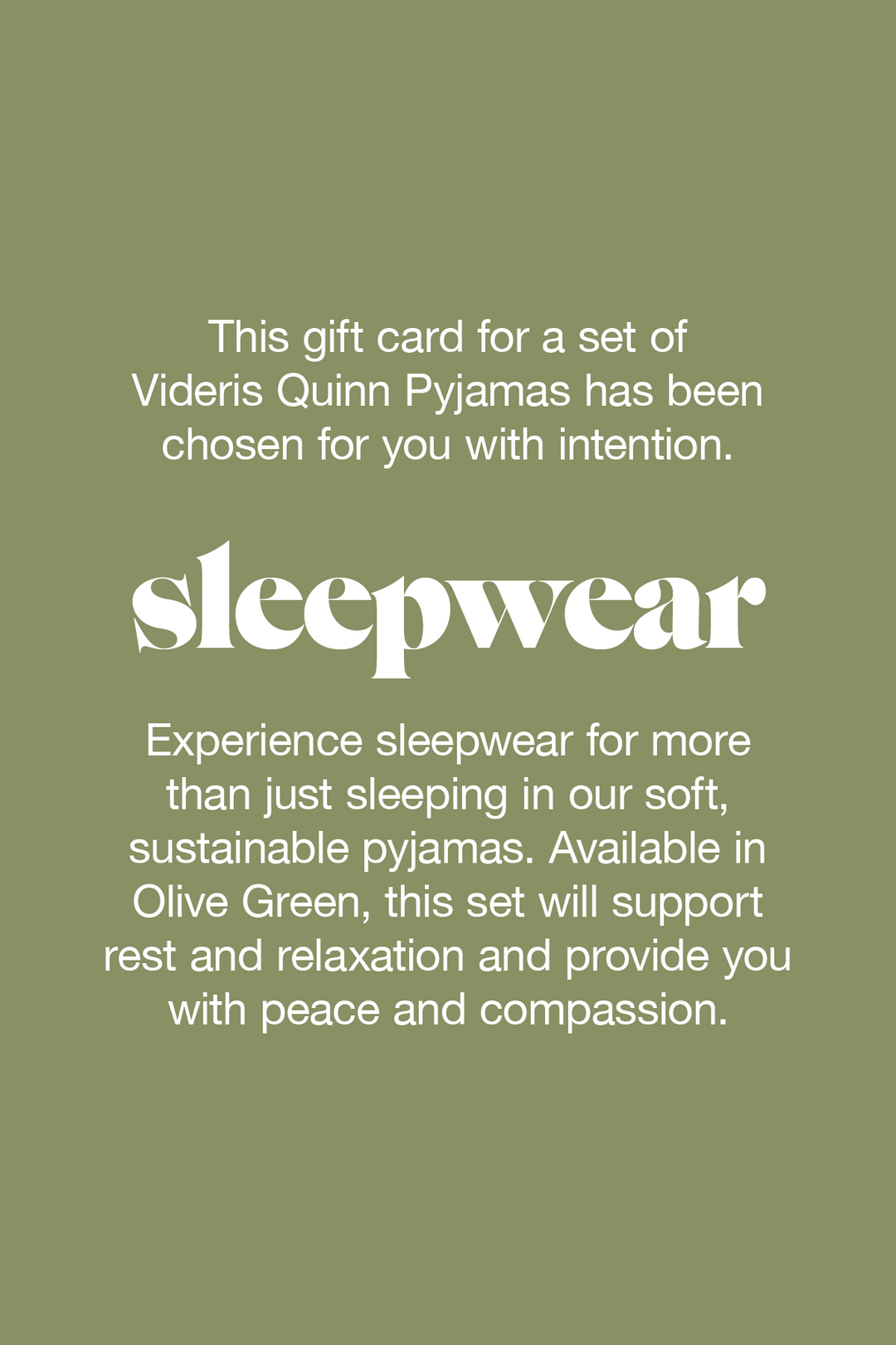 Pyjama Set Gift Card