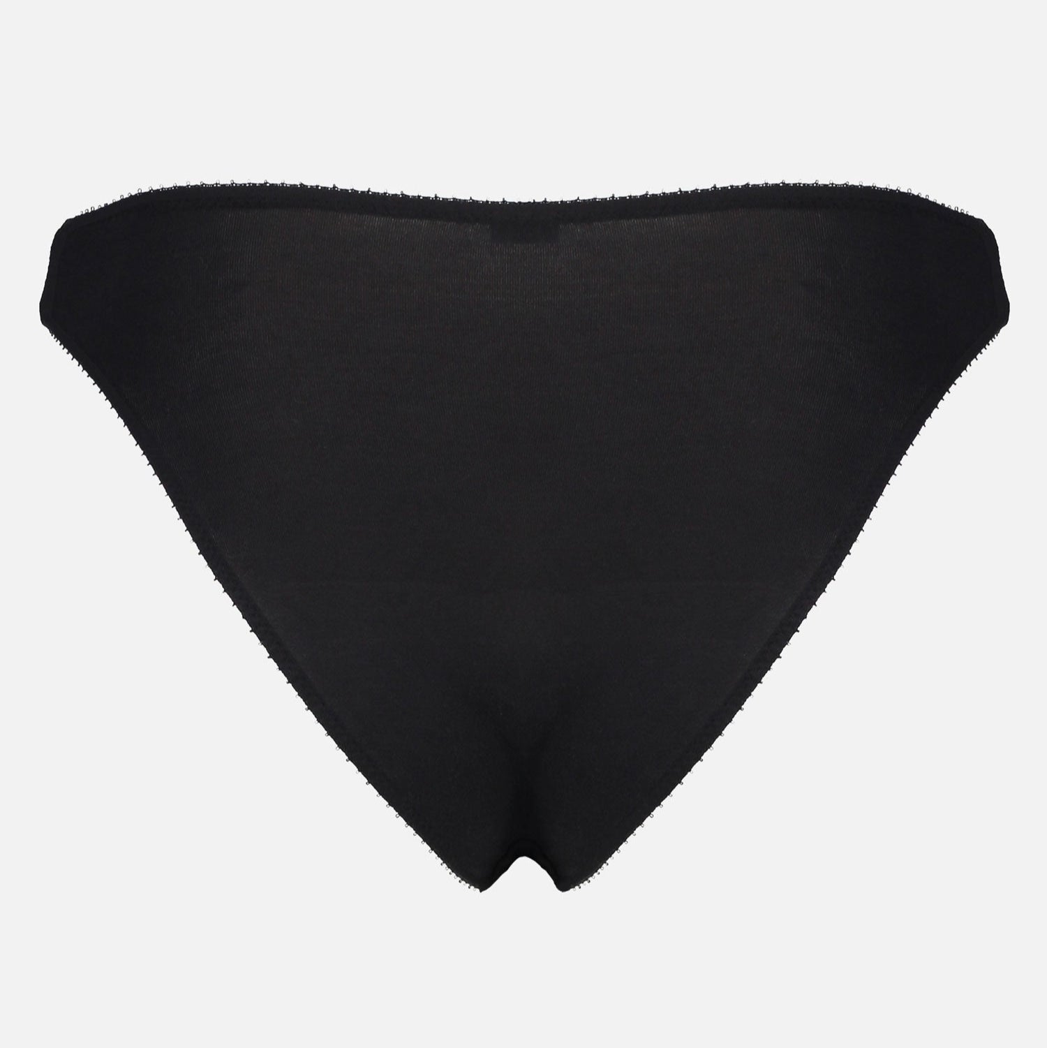 Videris Lingerie bikini knicker in black TENCEL™  mid-rise style with cheeky bottom coverage and soft elastics