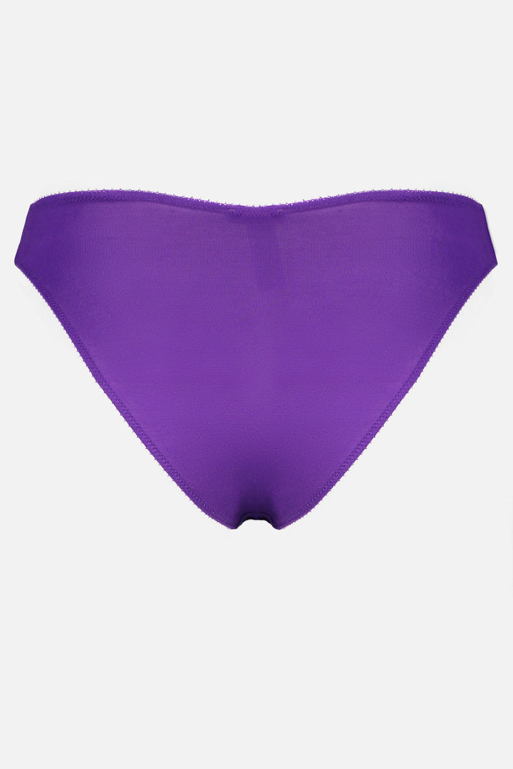 Videris Lingerie bikini knicker in purple TENCEL™  mid-rise style with cheeky bottom coverage and soft elastics
