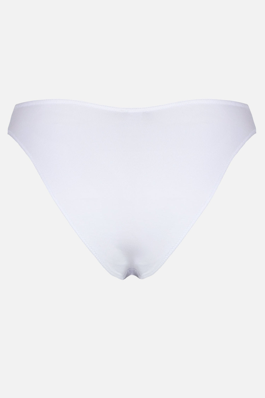 Videris Lingerie bikini knicker in white TENCEL™ mid-rise style with cheeky bottom coverage and soft elastics