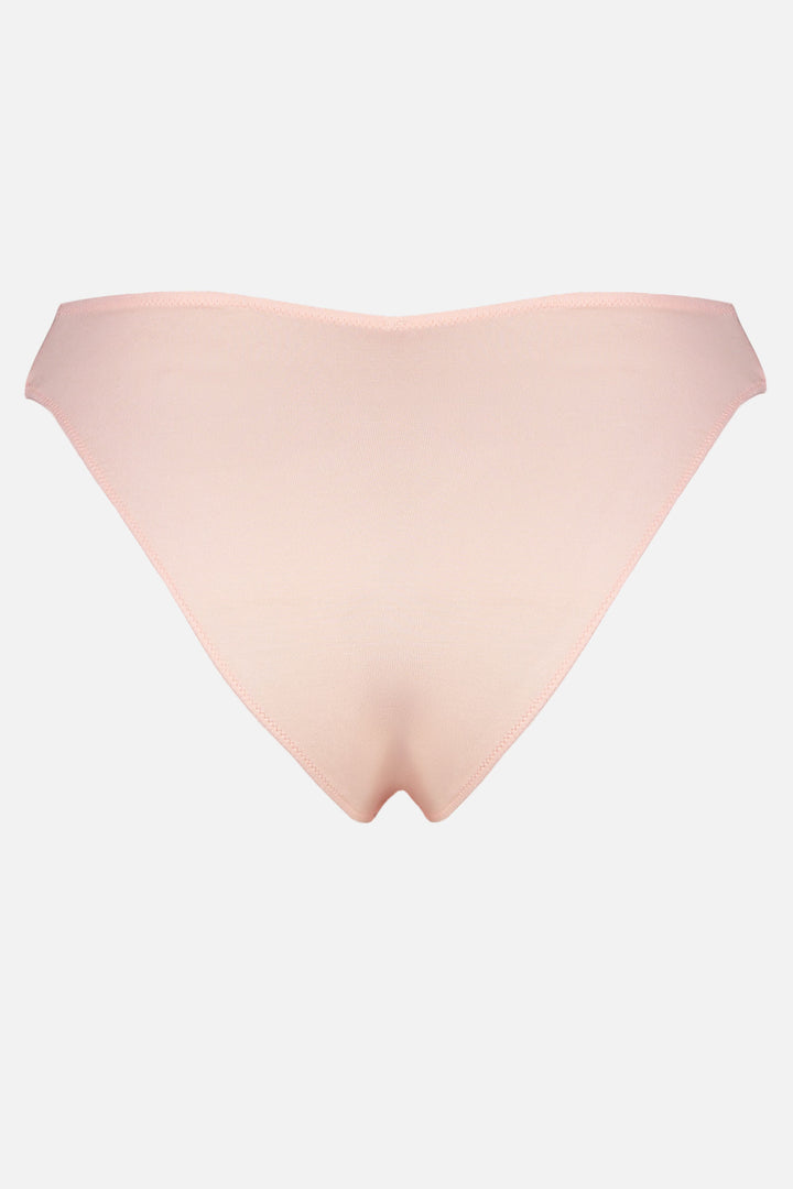Videris Lingerie bikini knicker in blush pink TENCEL™  mid-rise style with cheeky bottom coverage and soft elastics