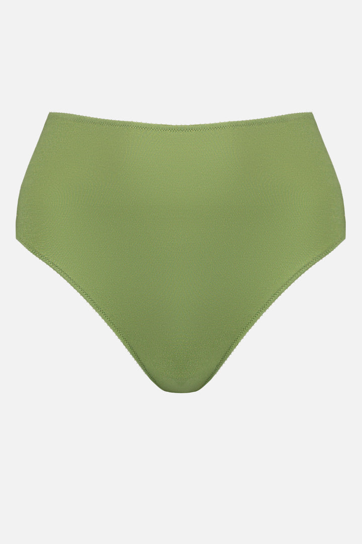 Videris Lingerie high waist knicker in olive TENCEL™ cut to follow the natural curve of your hips