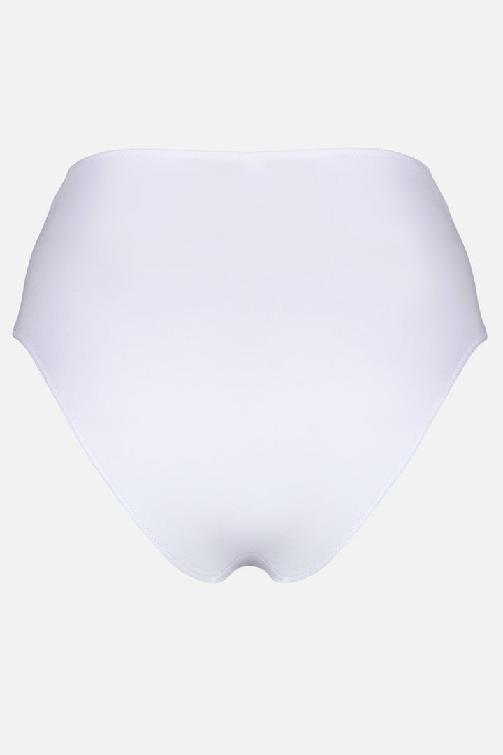 Videris Lingerie high waist knicker in white TENCEL™ with a flattering legline and soft elastics