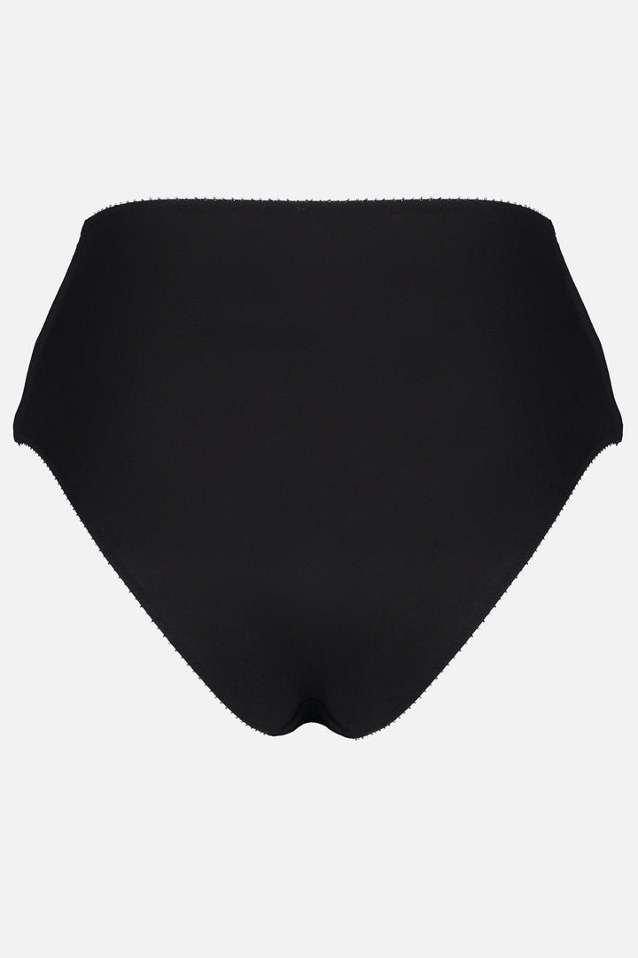 Videris Lingerie high waist knicker in black TENCEL™ with a flattering legline and soft elastics