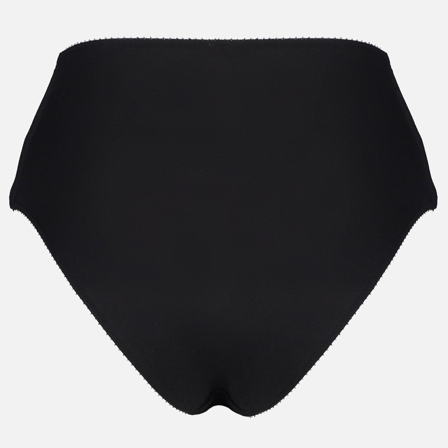 Videris Lingerie high waist knicker in black blossom embroidered TENCEL™ with a flattering legline