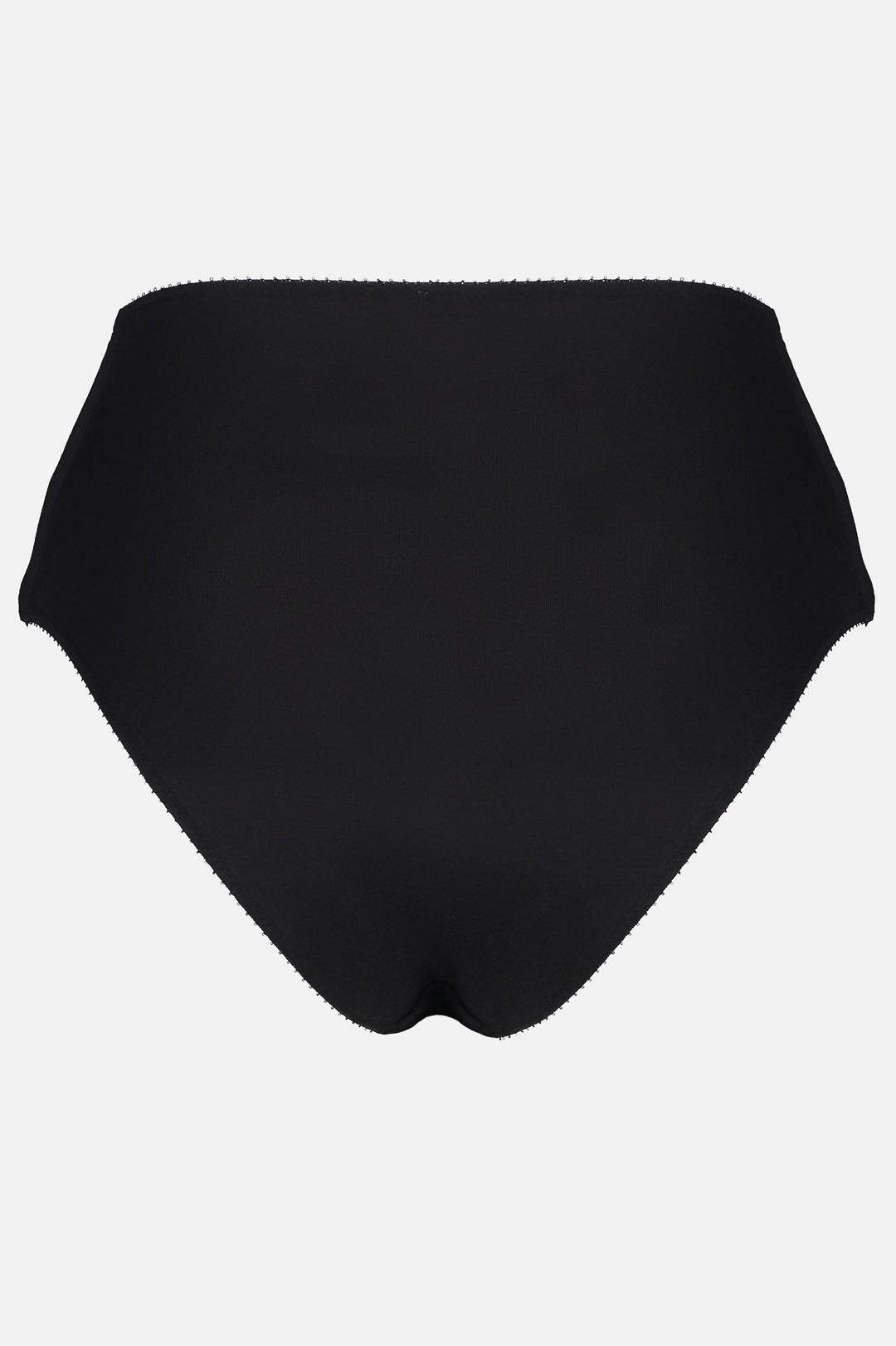 Videris Lingerie | Whitney High Waist Knicker - Black Embroidery