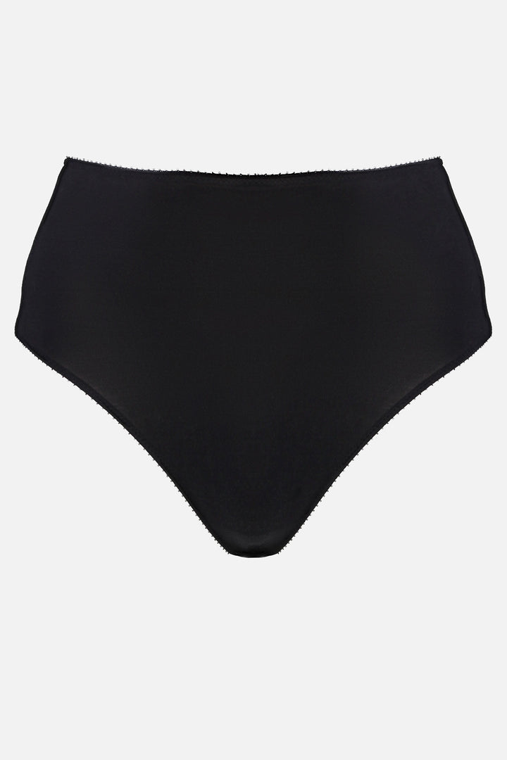 Videris Lingerie high waist knicker in black TENCEL™ cut to follow the natural curve of your hips