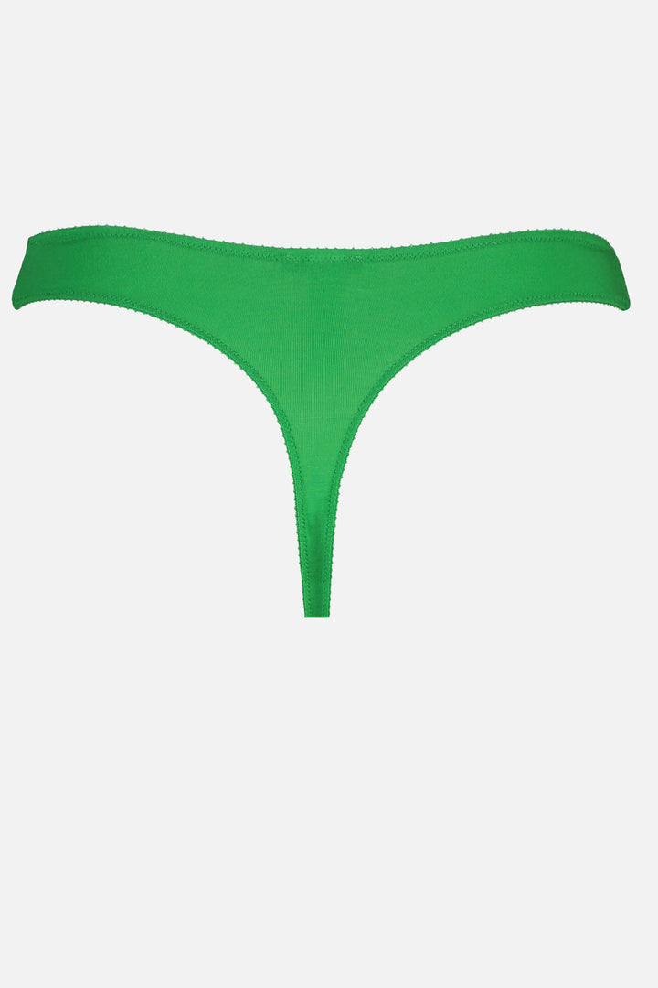 Videris Lingerie thong in green TENCEL™ a comfortable flattering wide g string back with soft elastics