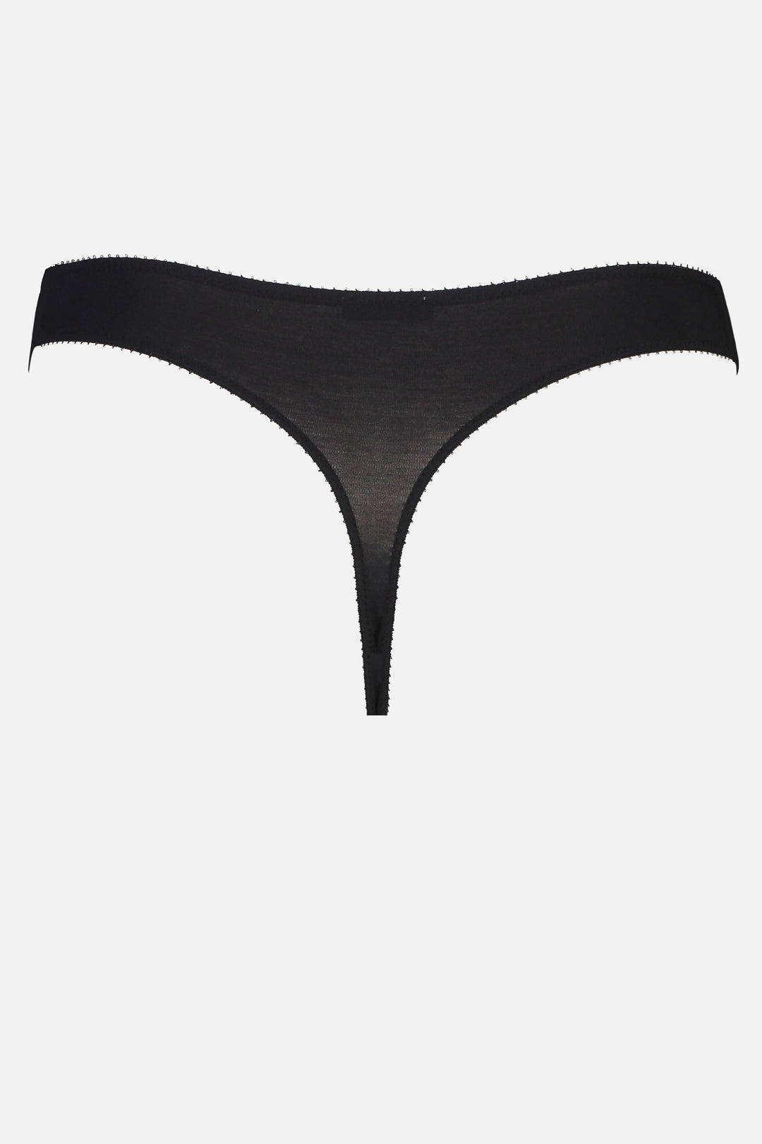 Videris Lingerie thong in black TENCEL™ a comfortable flattering wide g string back with soft elastics