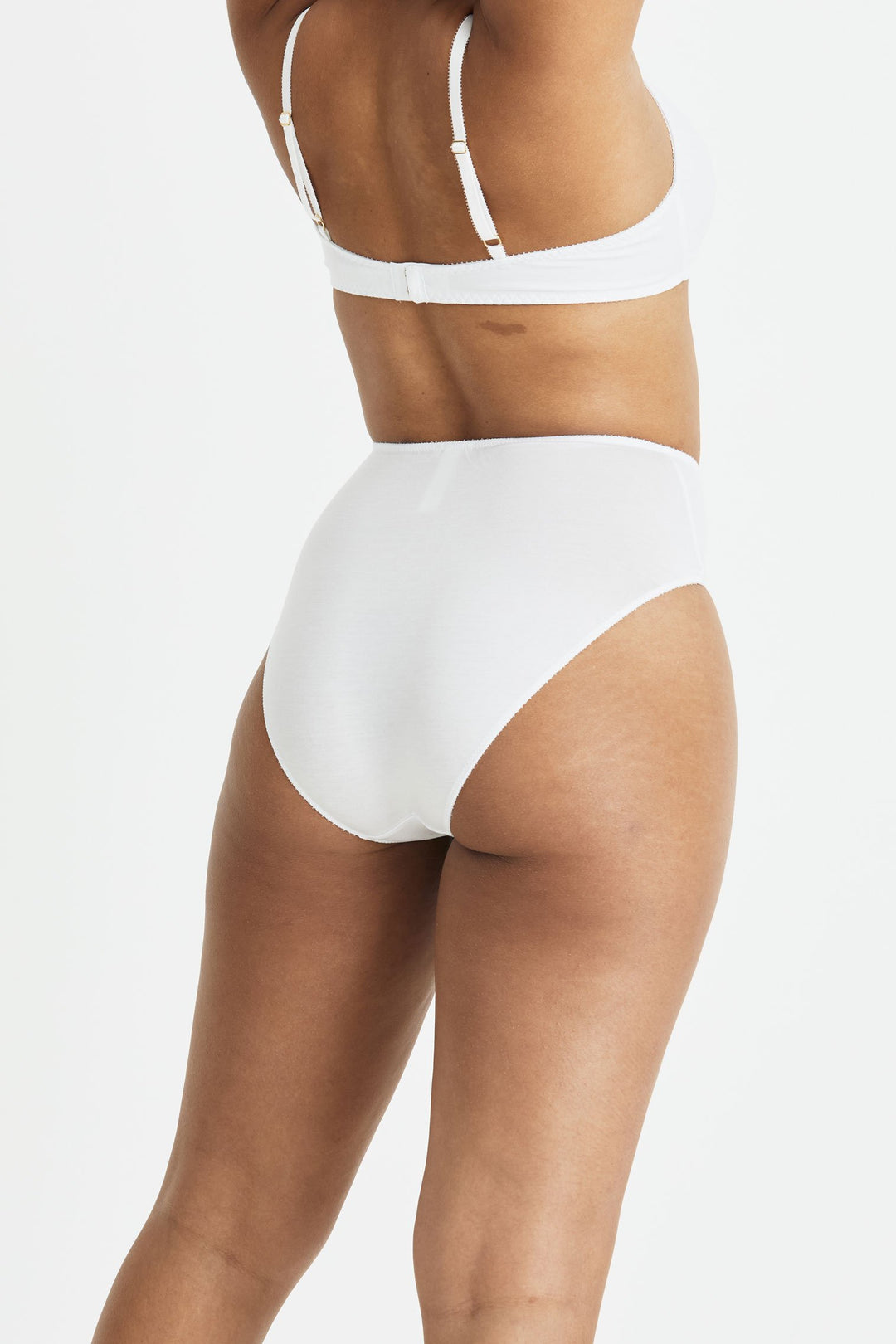 Videris Lingerie high waist knicker in white TENCEL™ with cheeky bottom coverage