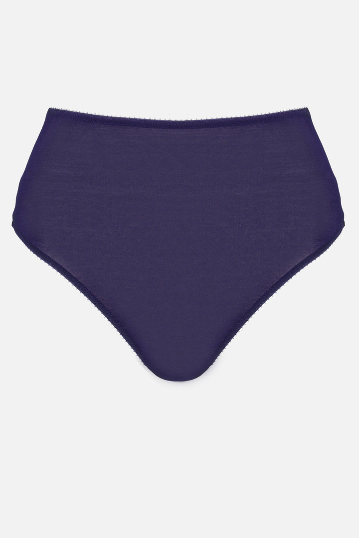 Videris Lingerie high waist knicker in indigo TENCEL™  cut to follow the natural curve of your hips