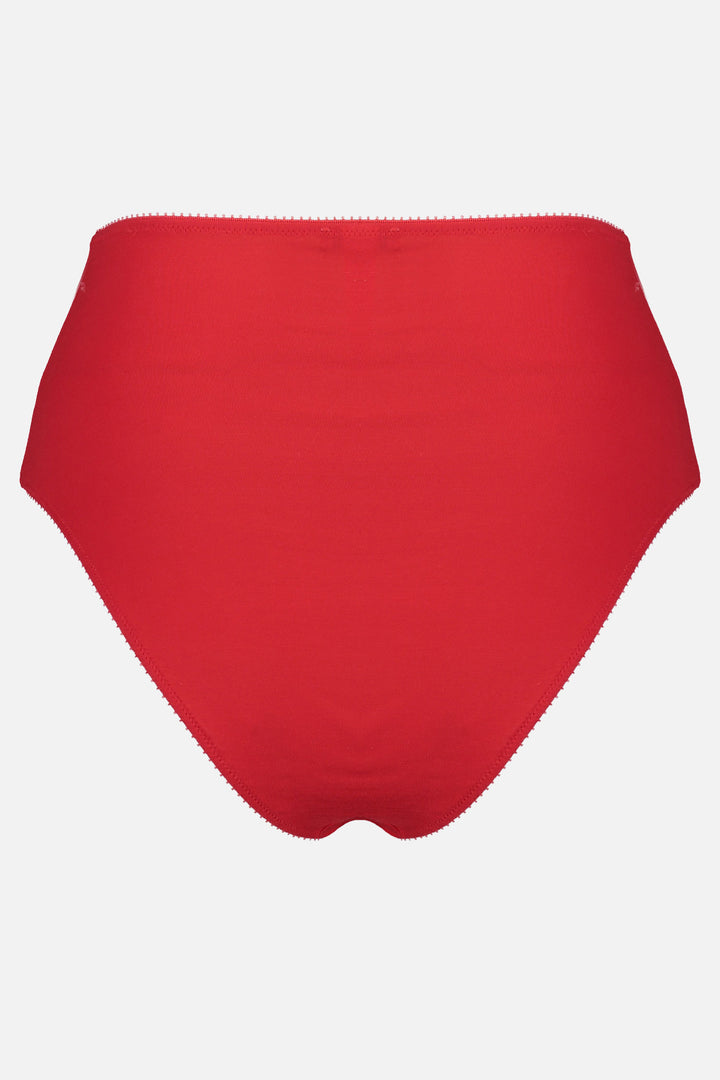 Videris Lingerie high waist knicker in red TENCEL™ with a flattering legline and soft elastics
