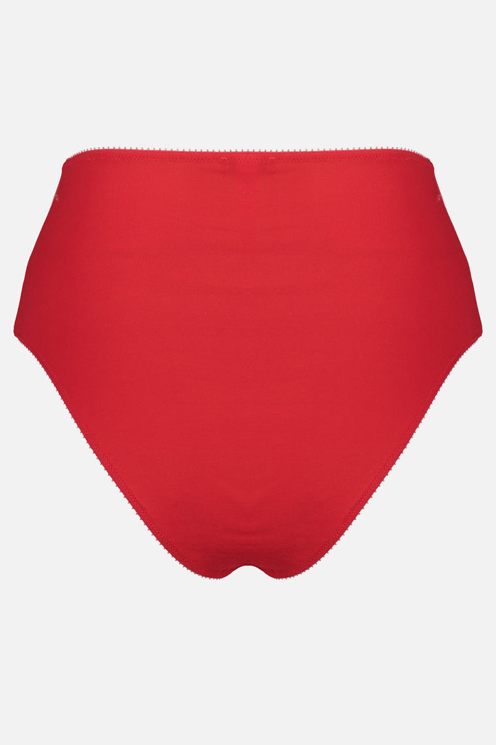 Videris Lingerie high waist knicker in red TENCEL™ with a flattering legline and soft elastics