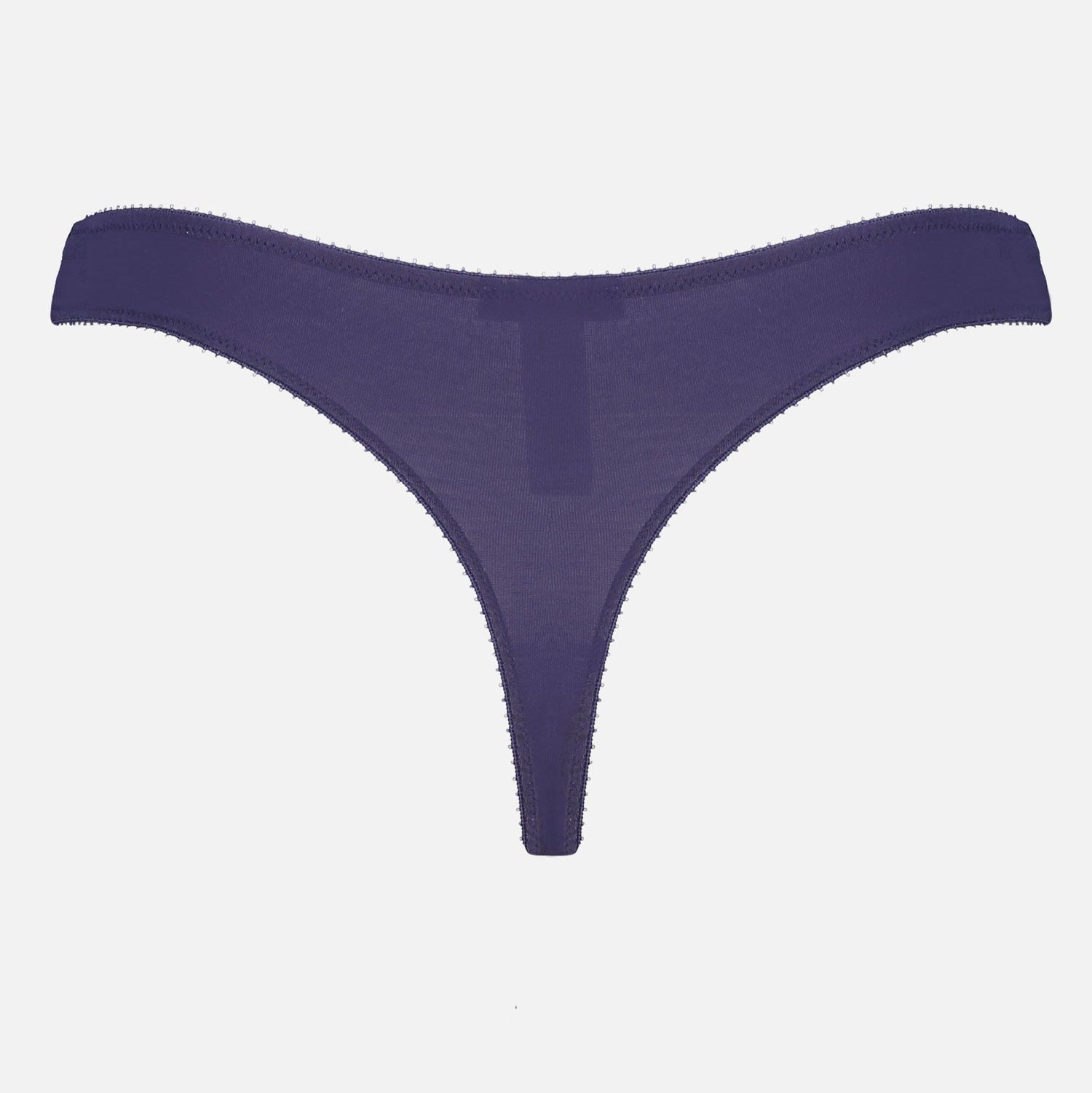 Videris Lingerie thong in indigo TENCEL™ a comfortable flattering wide g string back with soft elastics