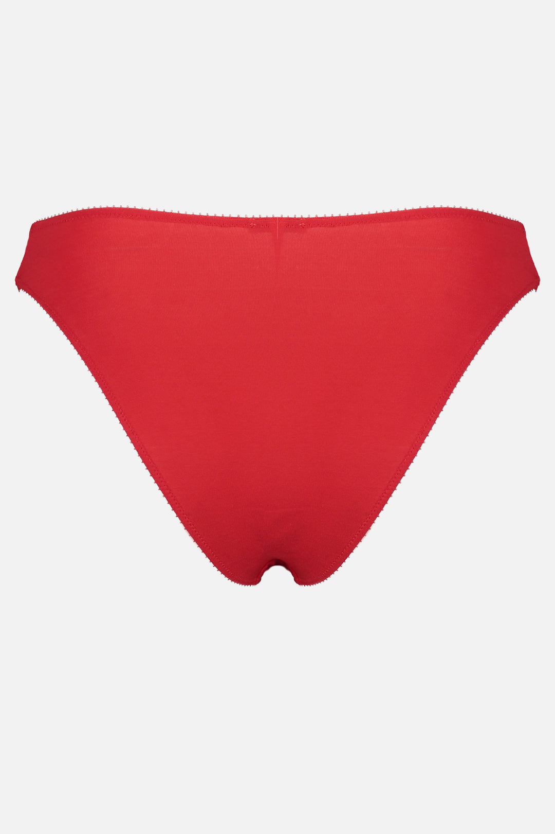 Videris Lingerie bikini knicker in red TENCEL™  mid-rise style with cheeky bottom coverage and soft elastics