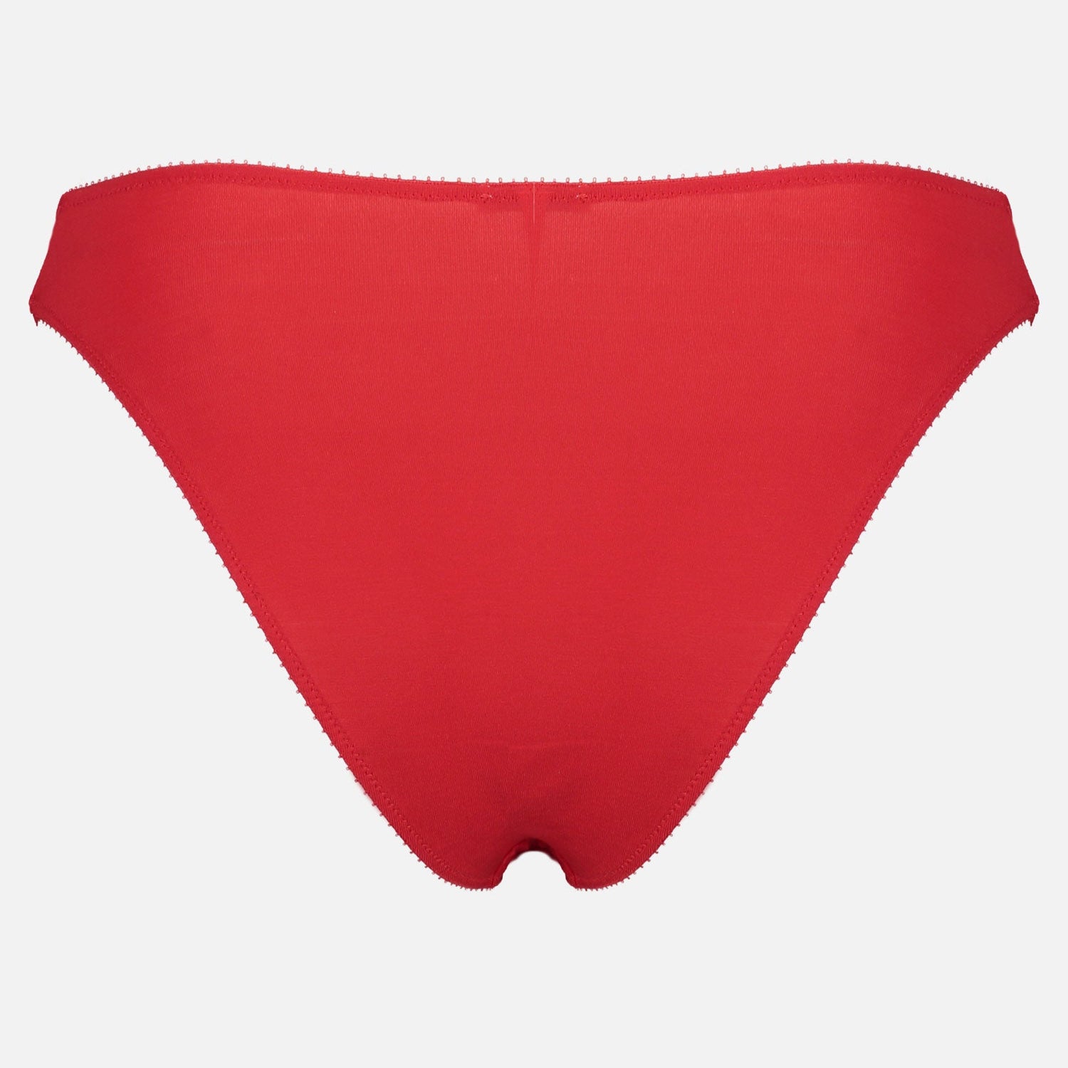 Videris Lingerie bikini knicker in red TENCEL™  mid-rise style with cheeky bottom coverage and soft elastics